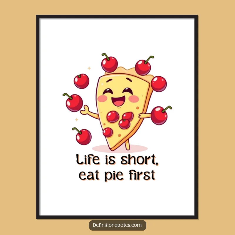 Funny Free Printable Juggling Pie Art: Hilarious Downloadable Decor for Your Kitchen