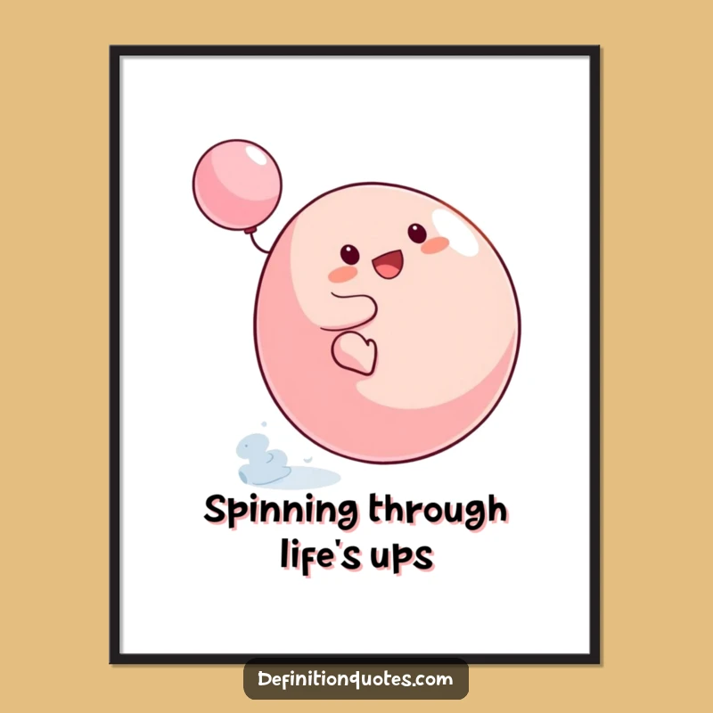 Free Printable Wall Art: Blob Spinning Top, Funny Downloadable Decor