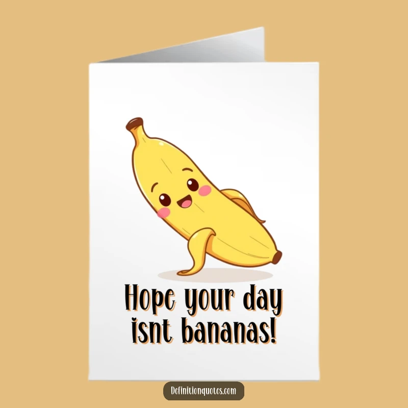 Free Printable Birthday Card: Slipping Banana Surprise - Funny Downloadable Gift
