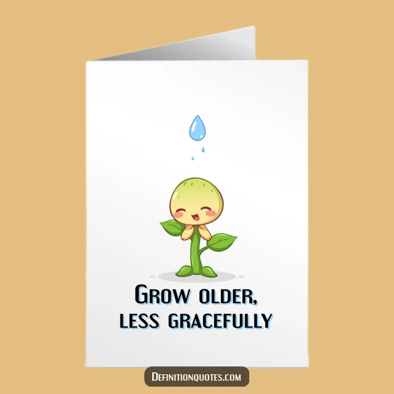 Free Printable Birthday Card: Sprout Bows to Rain, Hilarious Downloadable Greeting