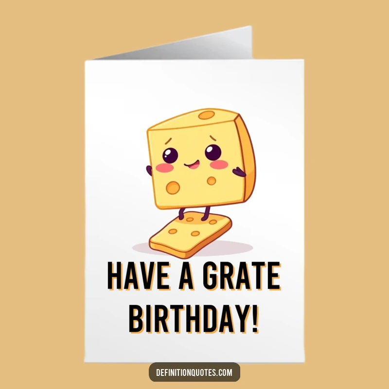 Funny Free Printable Cheese Birthday Card - Giggling Wedge Downloadable Gift Greeting