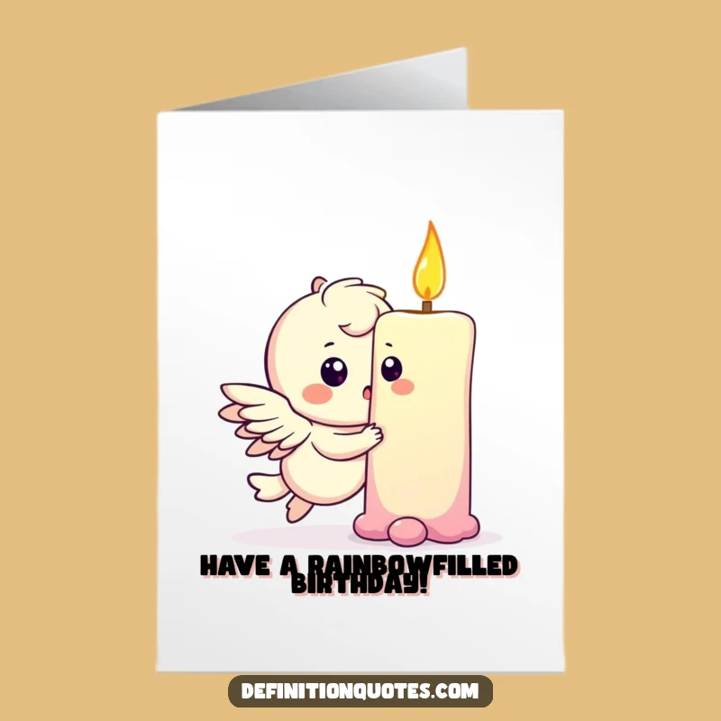 Free Printable Birthday Card: Rainbow Bump Fun, Funny Downloadable Gift