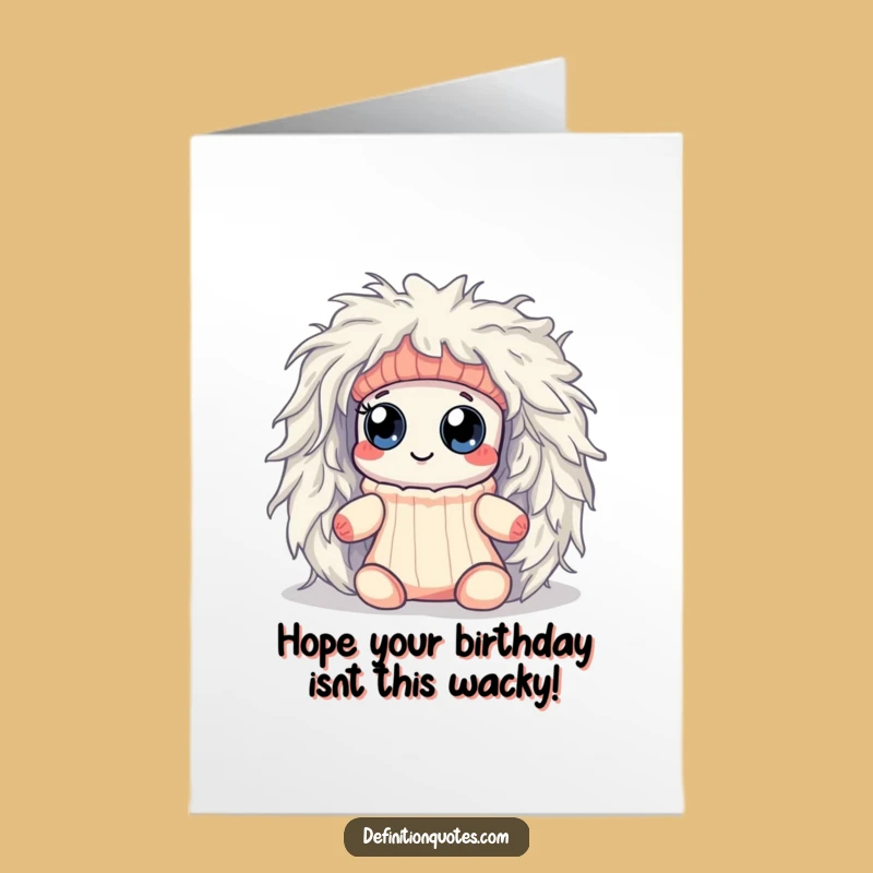 Free Printable Birthday Card: Funny Sock in Lint Monster, Hilarious Downloadable Gift