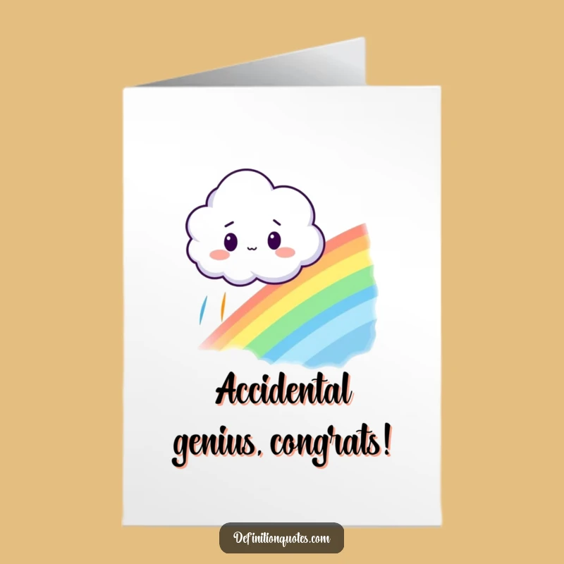 Free Printable Congrats Card: Accidental Rainbow, Funny Downloadable Gift