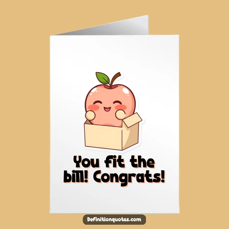 Free Printable Congrats Card: Apple's Big Achievement Fit!