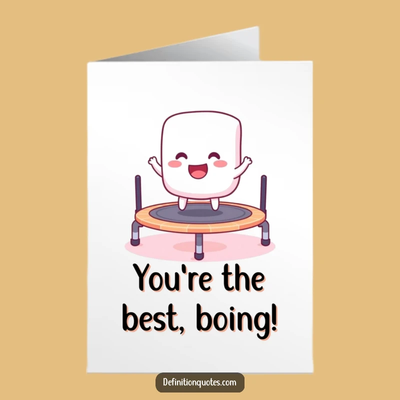 Free Printable Congrats Card: Bouncing Marshmallow, Funny Downloadable Gift