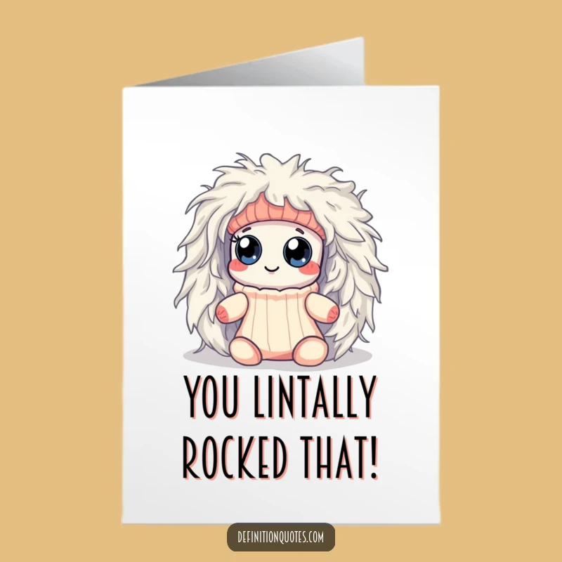 Free Printable Congrats Card: Sock Escapes Lint, Funny Downloadable Gift