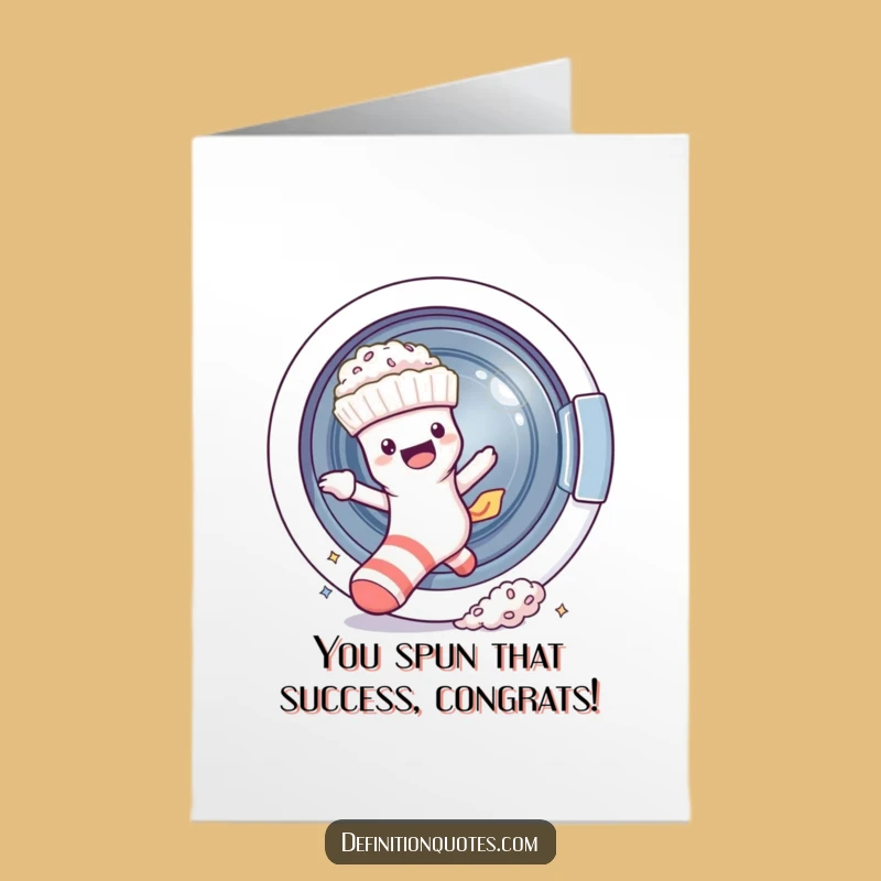 Free Printable Congrats Card: Sock Escaping Washer, Hilarious Downloadable Achievement Gift