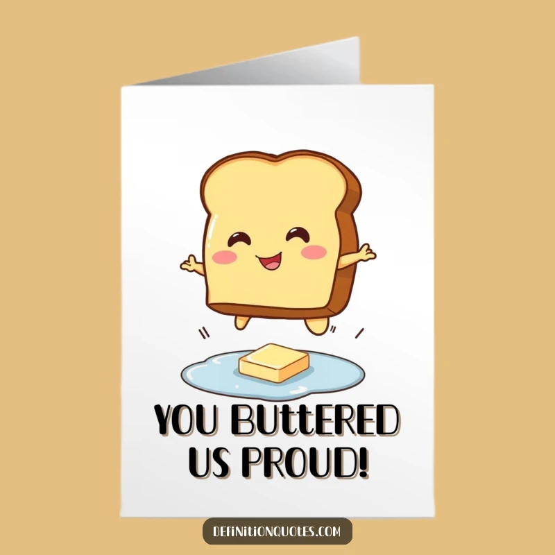 Free Printable Toast Congratulations Card: Funny Jumping Toast Downloadable Achievement Gift