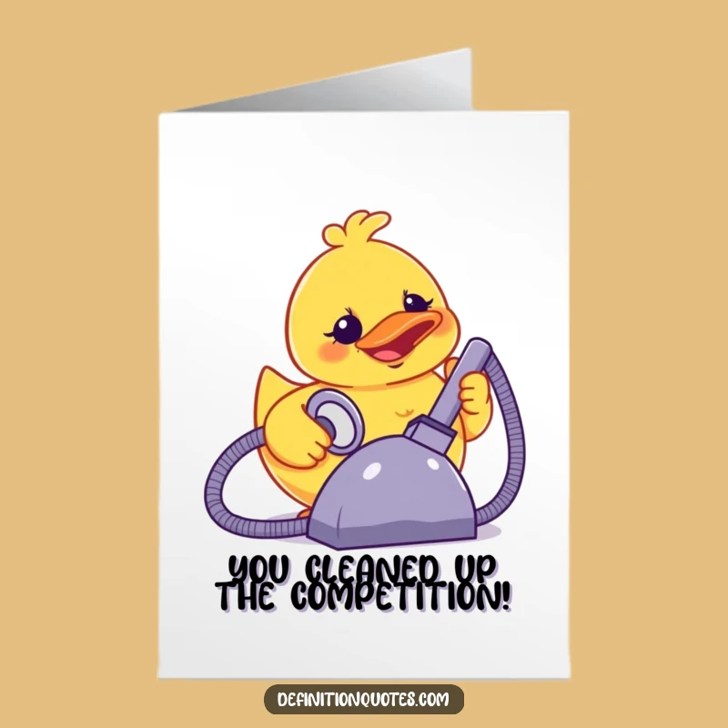 Free Printable Duck Congrats Card: Hilarious Downloadable Greeting for Unexpected Success