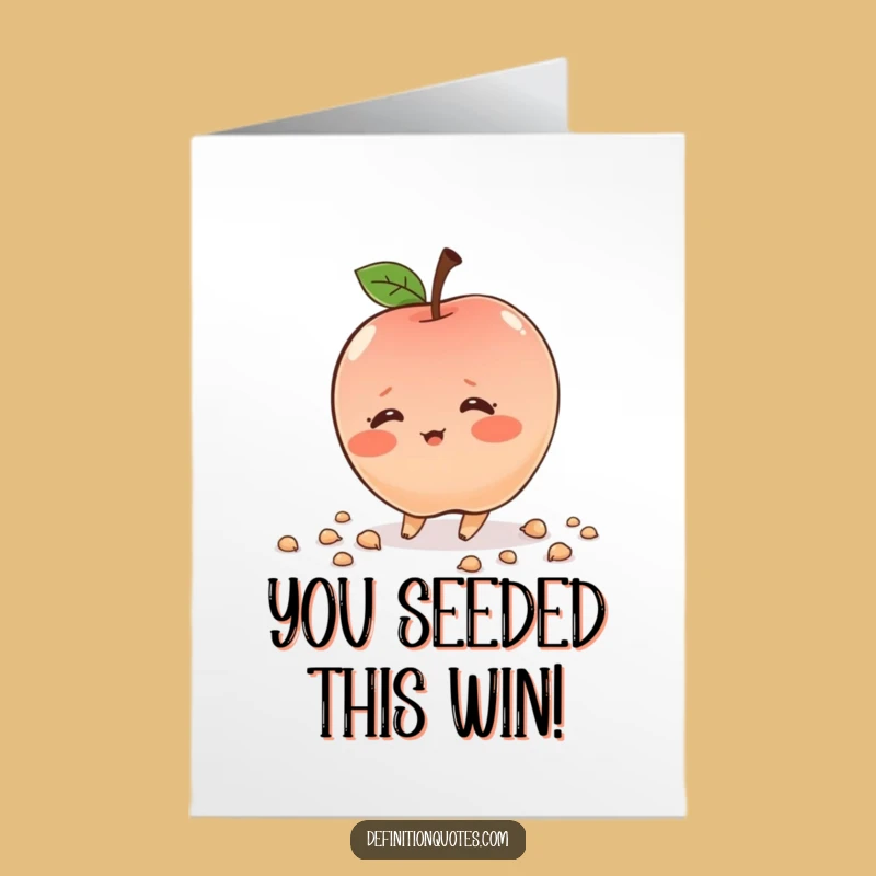 Free Printable Apple Congrats Card: Cute Tripping Fruit Downloadable Gift