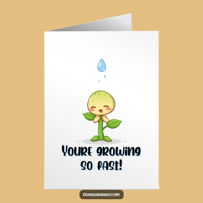 Free Printable Congrats Card: Sprout's Respectful Bow, Funny Downloadable Greeting