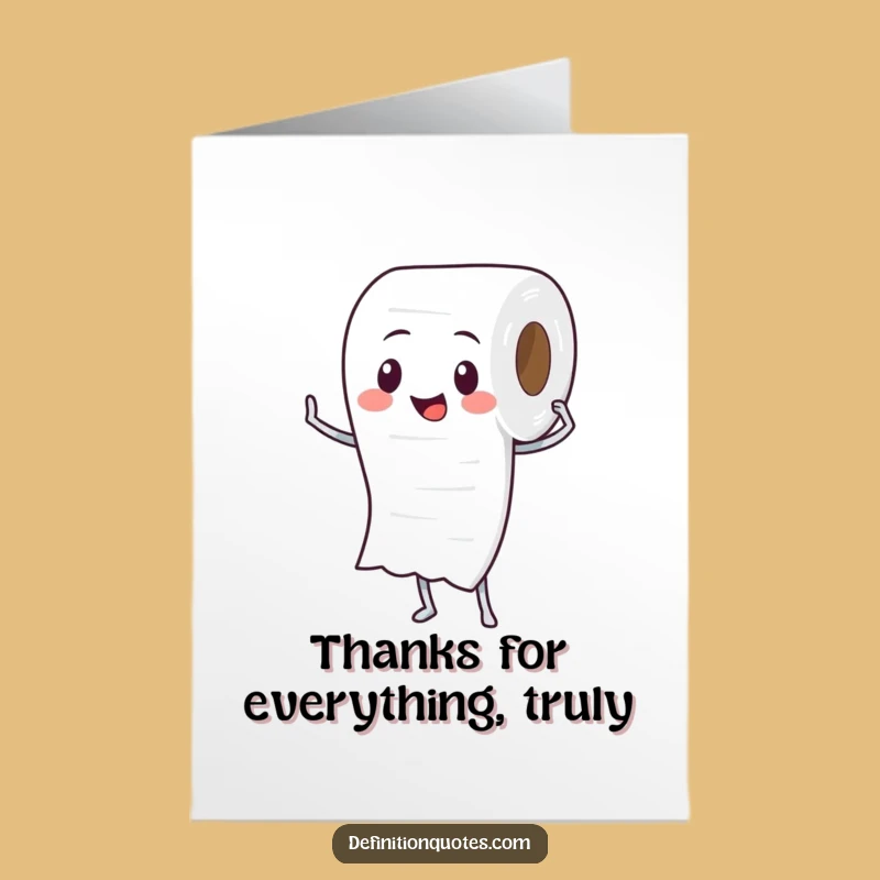 Free Printable Funny TP Thank You Card - Unspooling Gratitude Downloadable Gift