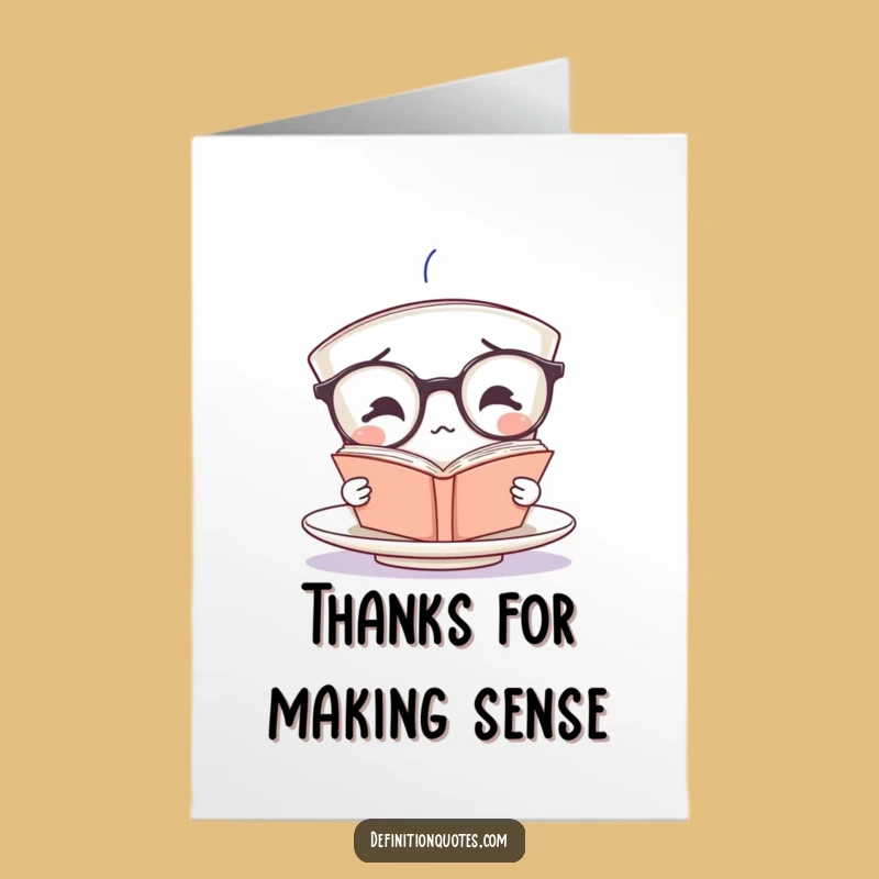 Free Printable Thank You Card: Confused Teacup Reading, Appreciative Downloadable Gift