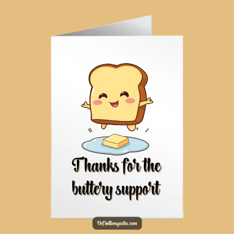 Free Printable Toast Thank You Card: Humorous Jumping Toast Downloadable Gratitude Gift