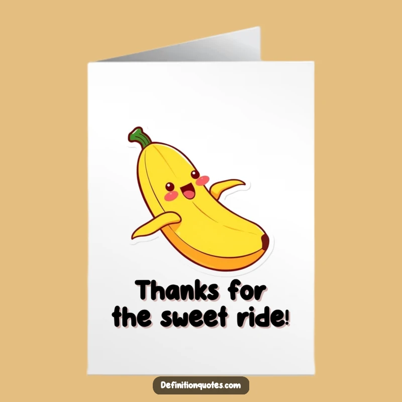 Free Printable Kawaii Banana Thank You Card - Gratitude in Motion!