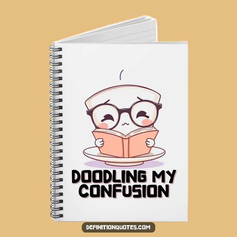 Funny Teacup Notebook: Hilarious Spectacled Bookworm Journal