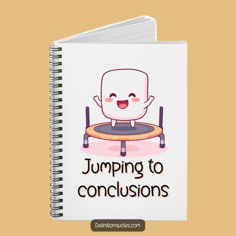 Funny Marshmallow Trampoline Notebook - Cheerful Journal for Playful Ideas, Great Gift