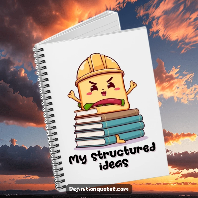 Funny Sandwich Book Balance Notebook: A determined sandwich in a hard hat balancing wobbly books, for all your notes.