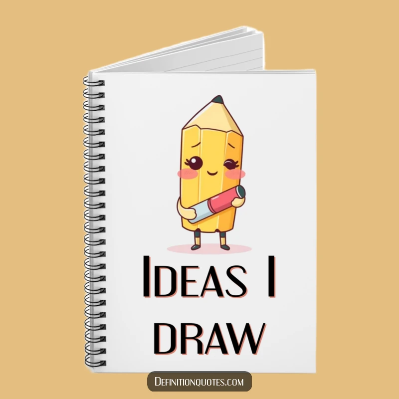 Funny Blushing Pencil Notebook: Artist's Sketchbook of Creative Humour Gift