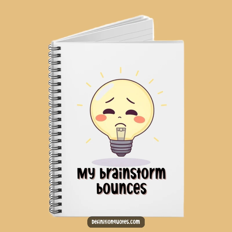 Funny Lightbulb Notebook: Bouncy Confusion - Humorous Idea Journal Gift
