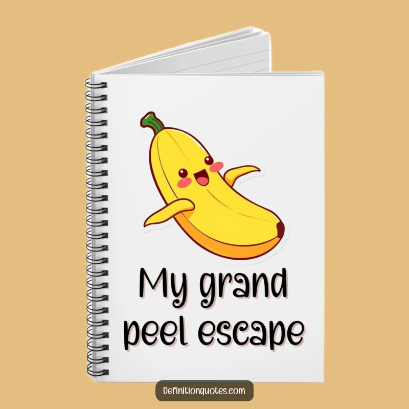 Funny Kawaii Banana Sliding Notebook: Capture Your Ecstatic Thoughts with Flair