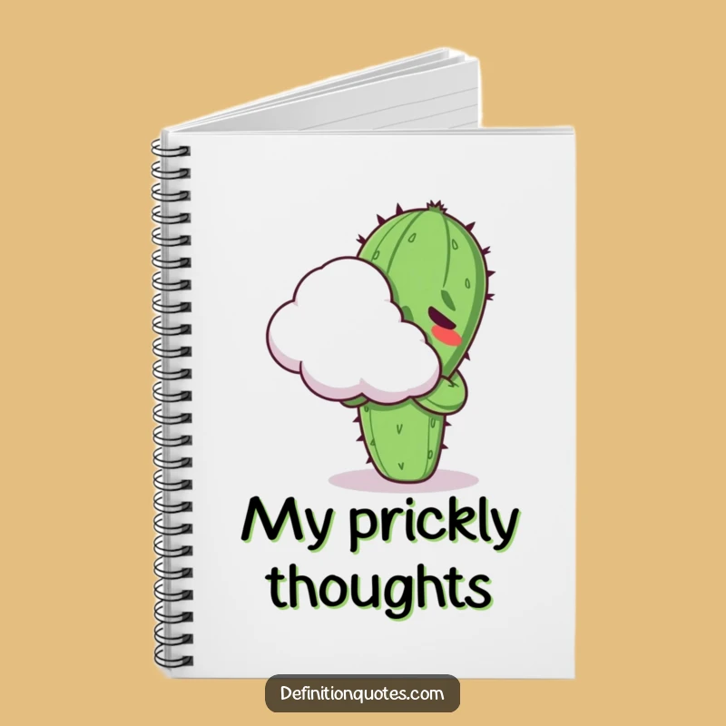 Funny Kawaii Cactus Cloud Hug Notebook - Hilarious Gift for Introverts