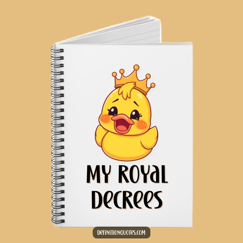 Funny Rubber Ducky Crown Notebook: Shocked Joy Journal, Creative Gift