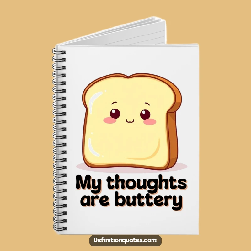 Funny Toast Butter Notebook: Hilarious Breakfast Character Journal for Ideas