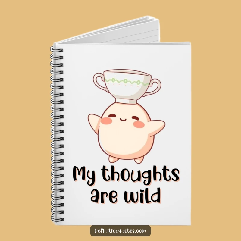Funny Teacup Headblob Notebook: Blob Character Balancing Notes, Ideal Funny Gift