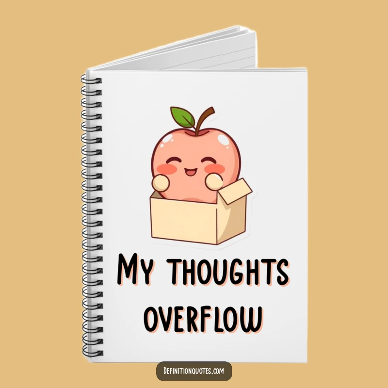 Funny Apple Fitting Box Notebook - Humorous Stationery Gift