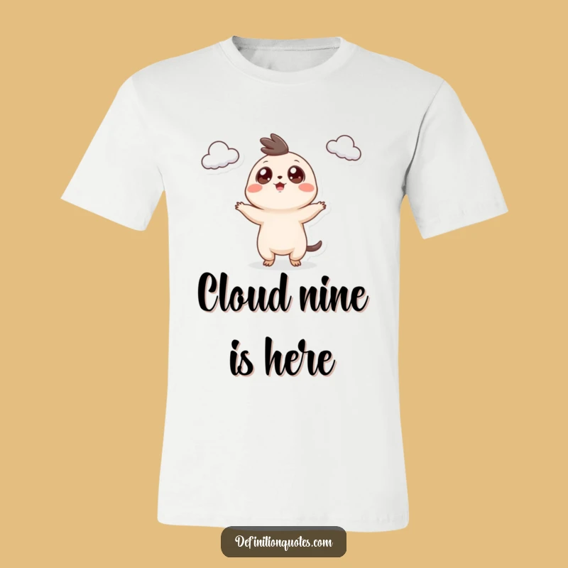 Funny Cloud Juggler T-Shirt: Googly Eyed Creature's Sky Antics, Ideal Funny Gift