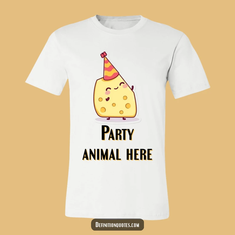 Funny Cheese Hat T-Shirt: Wear Your Party Spirit with This Hilarious Tee