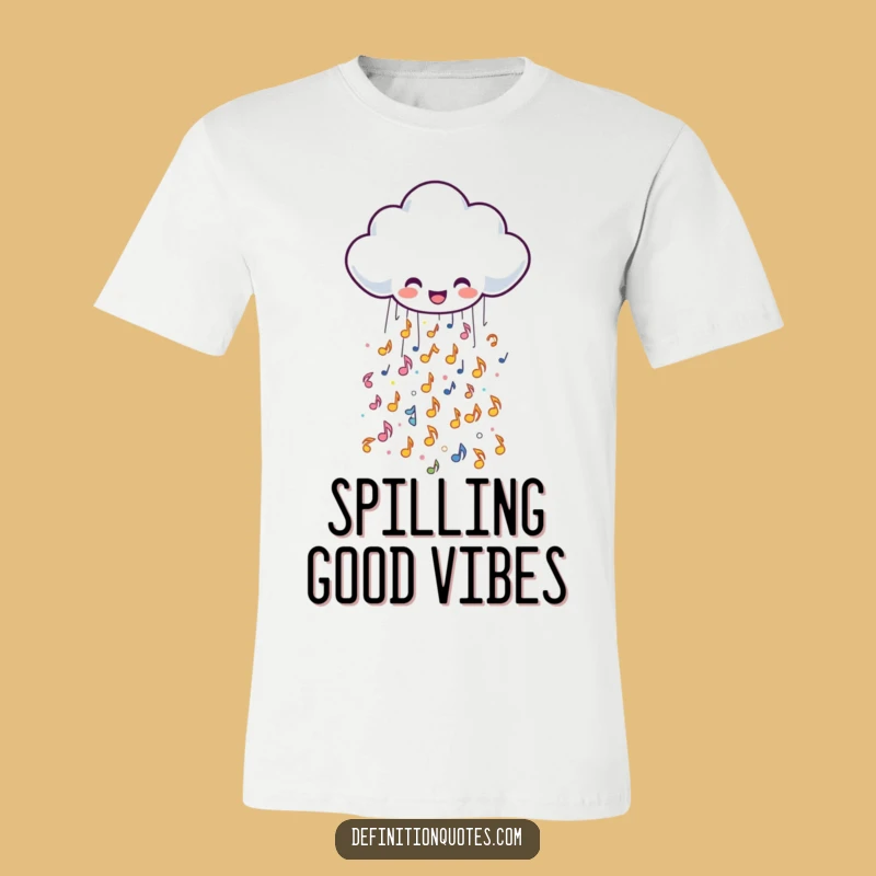 Funny Music Cloud Rain T-Shirt: Wear Your Harmony and Happiness
