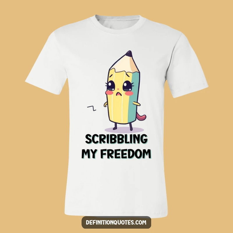 Funny Pencil Drawing Escape T-Shirt - Humorous Artist Apparel