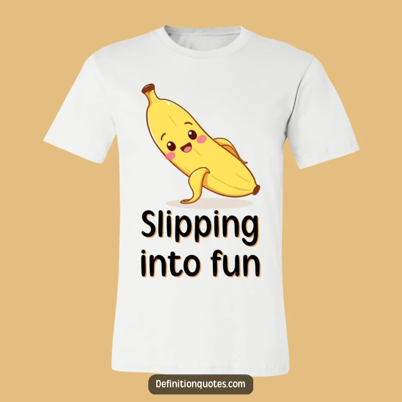 Funny Slipping Banana T-Shirt: Comical Fruit Mishap, Perfect Funny Gift