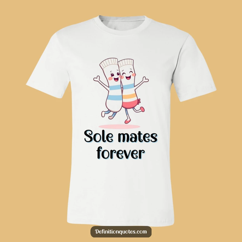 Funny Cheerful Sock Dance T-Shirt - Comical Mismatched Pair Tee for Fun Lovers