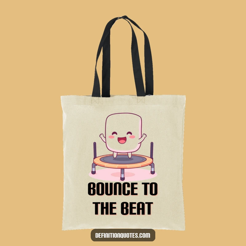 Funny Marshmallow Trampoline Tote Bag - Cheerful & Playful Accessory, Perfect Gift