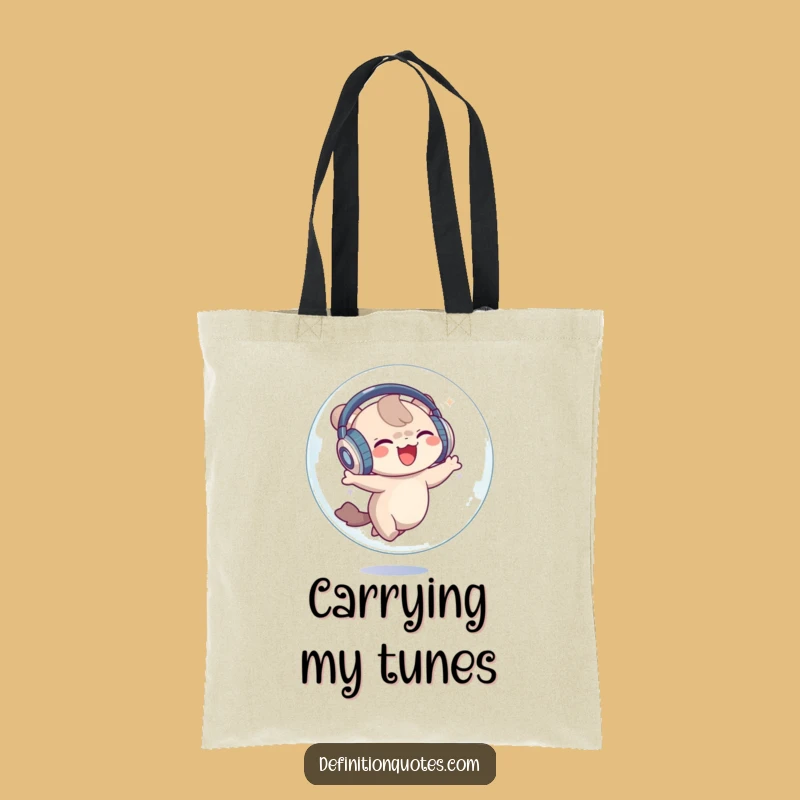 Funny Dancing Bubble Creature Tote Bag: Groovy Style, Chic Funny Gift