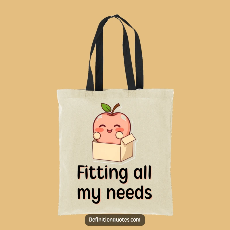 Funny Apple Fitting Box Tote Bag - Practical, Hilarious Accessory