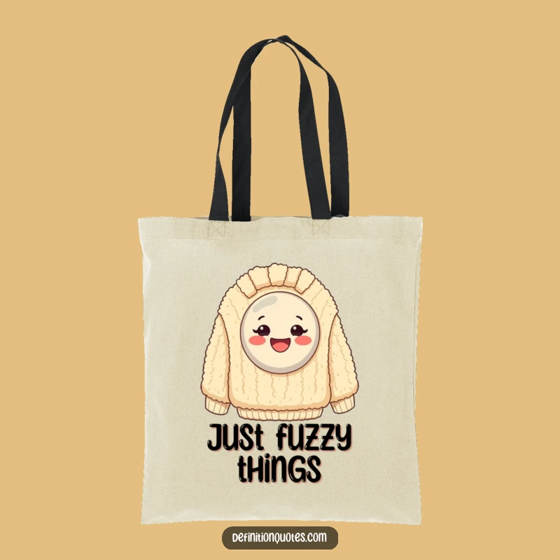 Funny Happy Button Sweater Tote Bag: Carry Your Laughs in This Humorous Accessory
