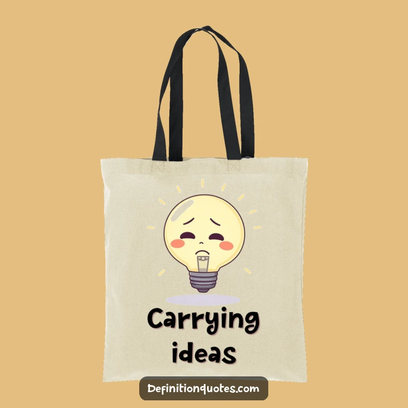 Funny Lightbulb Tote Bag: Bouncy Confusion - Practical Idea Carrier Gift