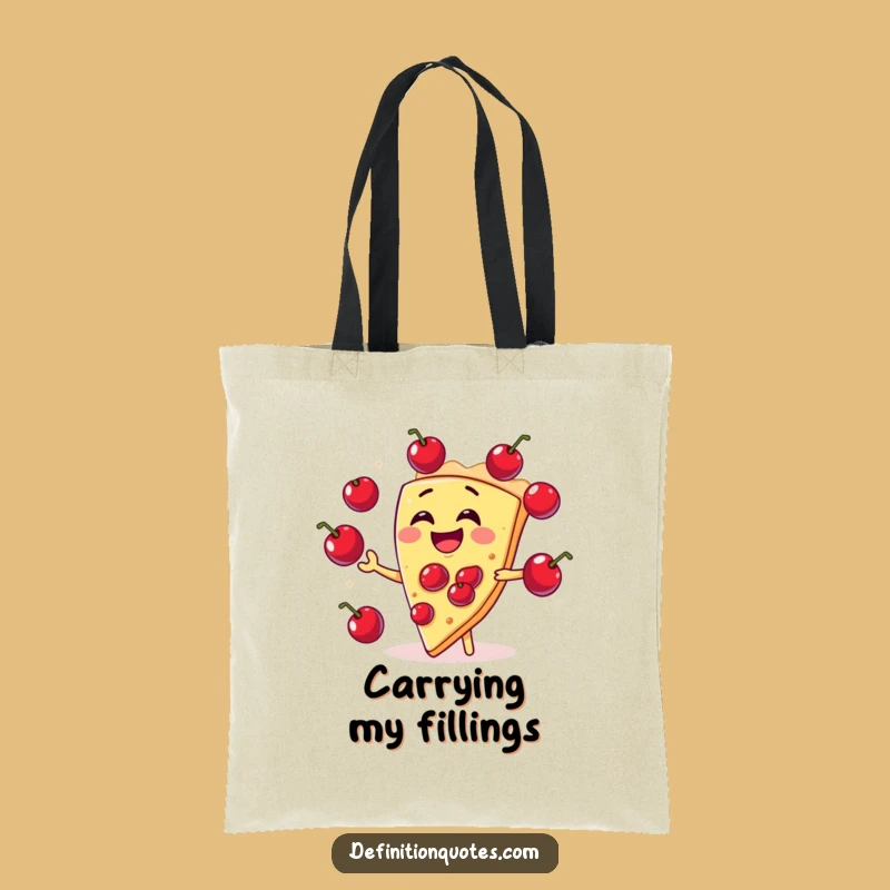 Funny Pie Juggling Tote Bag: Hilarious Dessert Accessory for Everyday Fun
