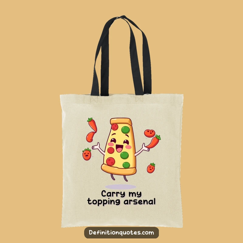 Funny Pizza Juggling Pepperoni Tote Bag: Carry Your Essentials with Comical Style