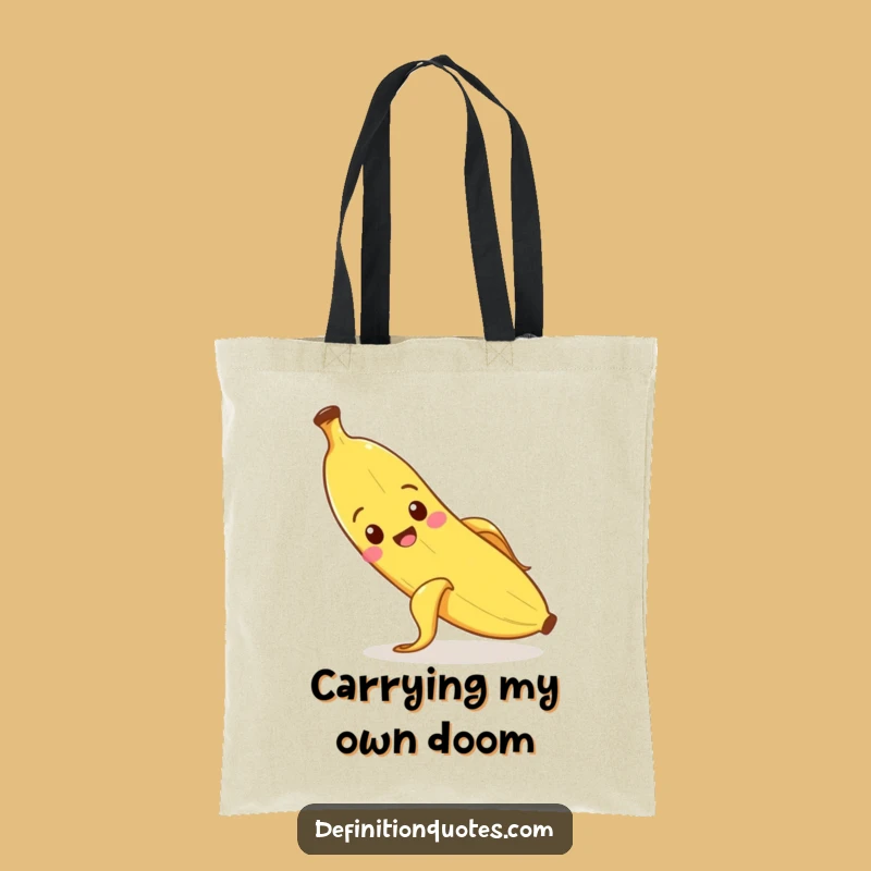 Funny Slipping Banana Tote Bag: Carry Your Laughs, Practical Funny Gift