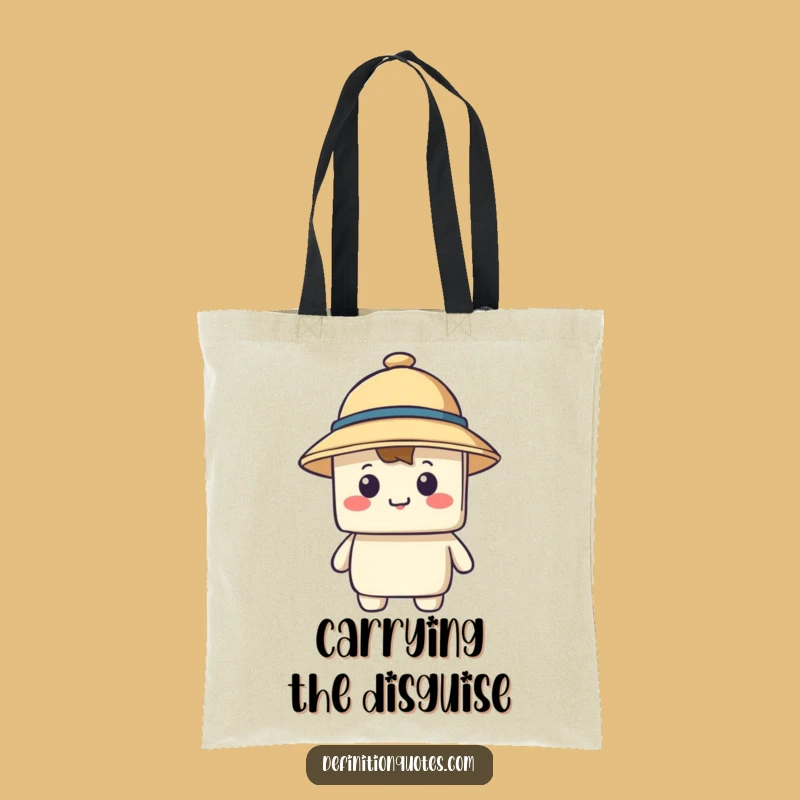 Funny Small Hat Blocky Tote Bag - Carry Your Laughs (and Your Tiny Hat)!