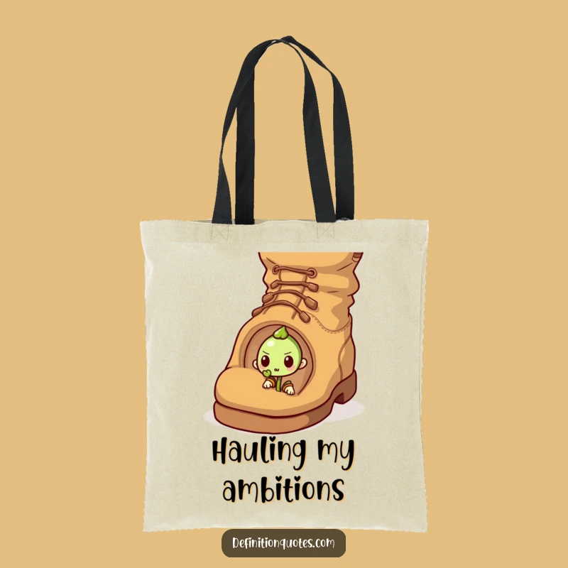 Funny Sprout vs Acorn Tote Bag: Carry Your Goals with Determination