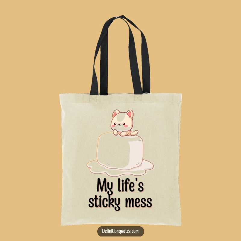 Funny Marshmallow Slip Tote Bag: Cute Animal's Style, Chic Funny Gift